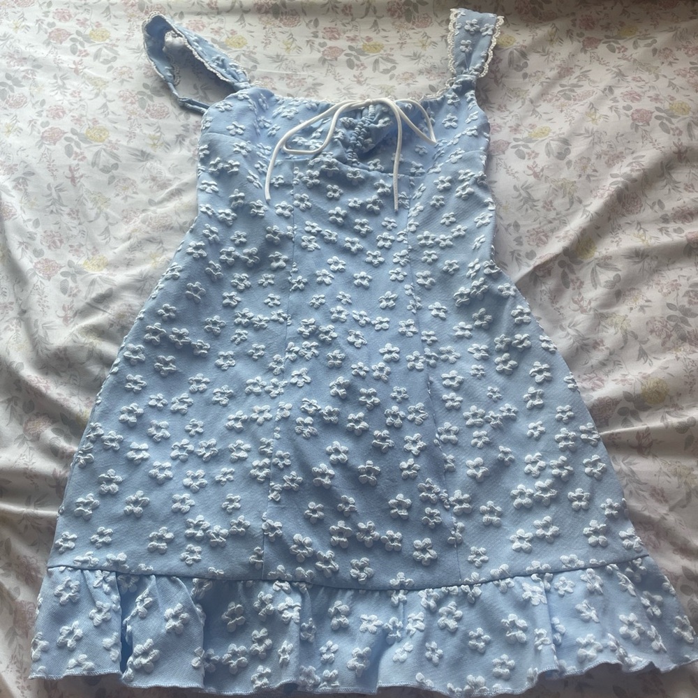 Blue Floral Lucy in the Sky Dress